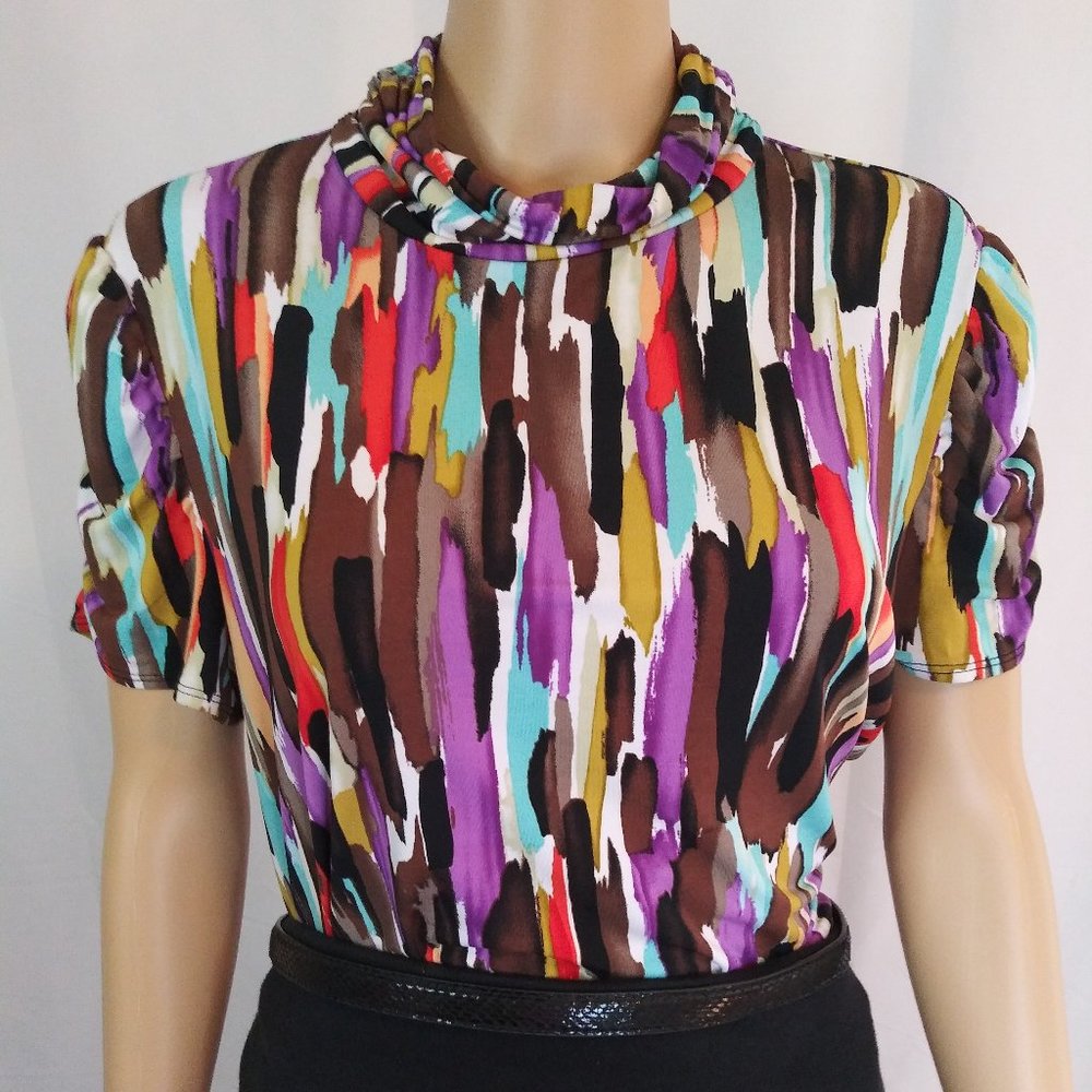 Cocomo Womens Multi Color Blouse